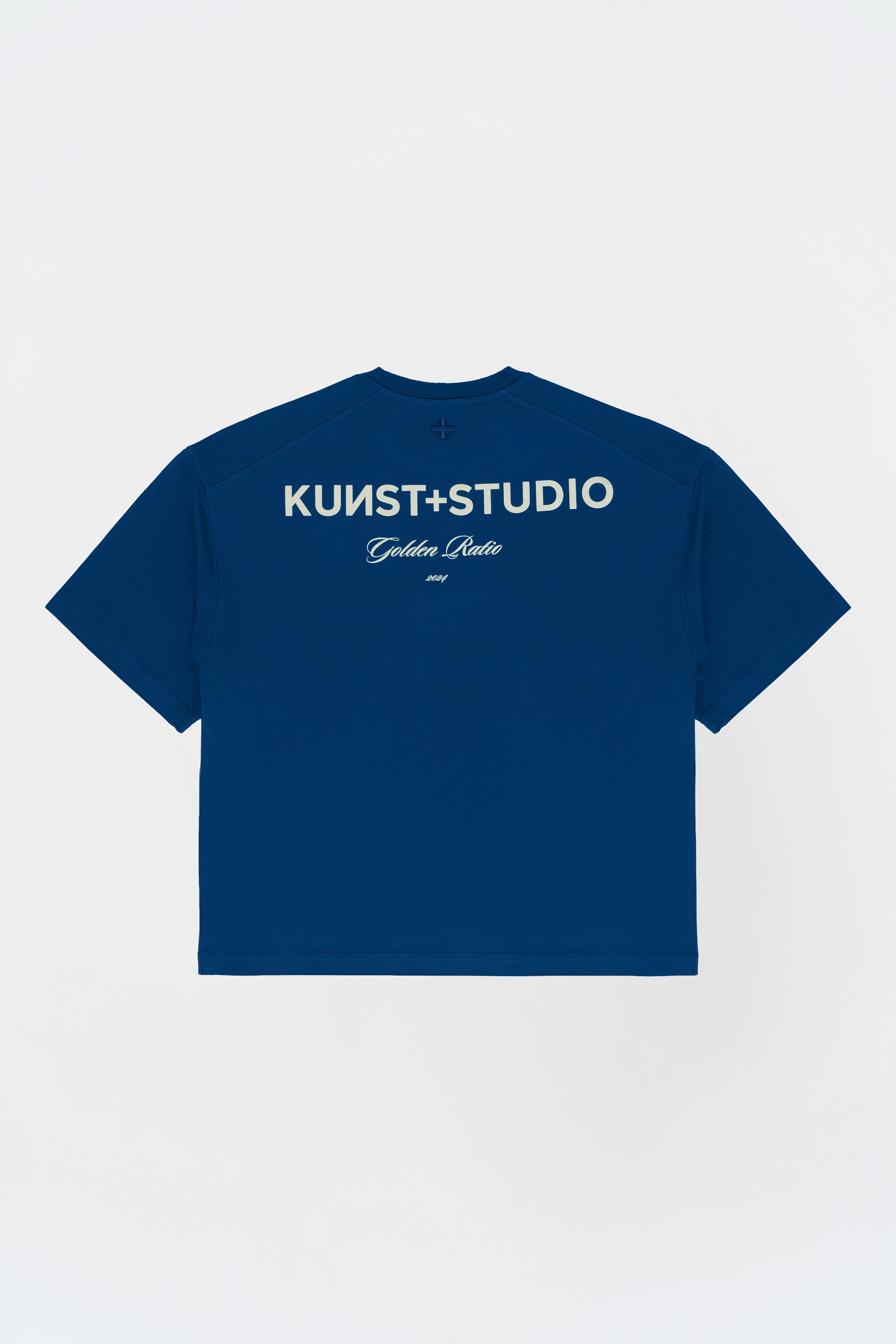 Kısa Kollu Baskılı Box Fit Mavi T-Shirt