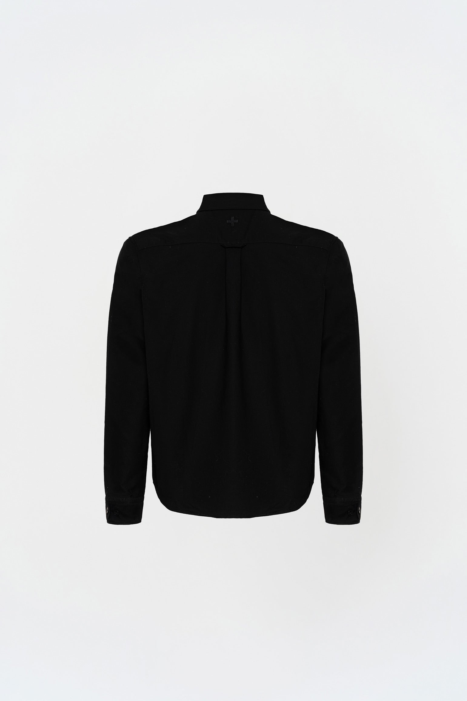 Box Fit Nakışlı Siyah Gömlek