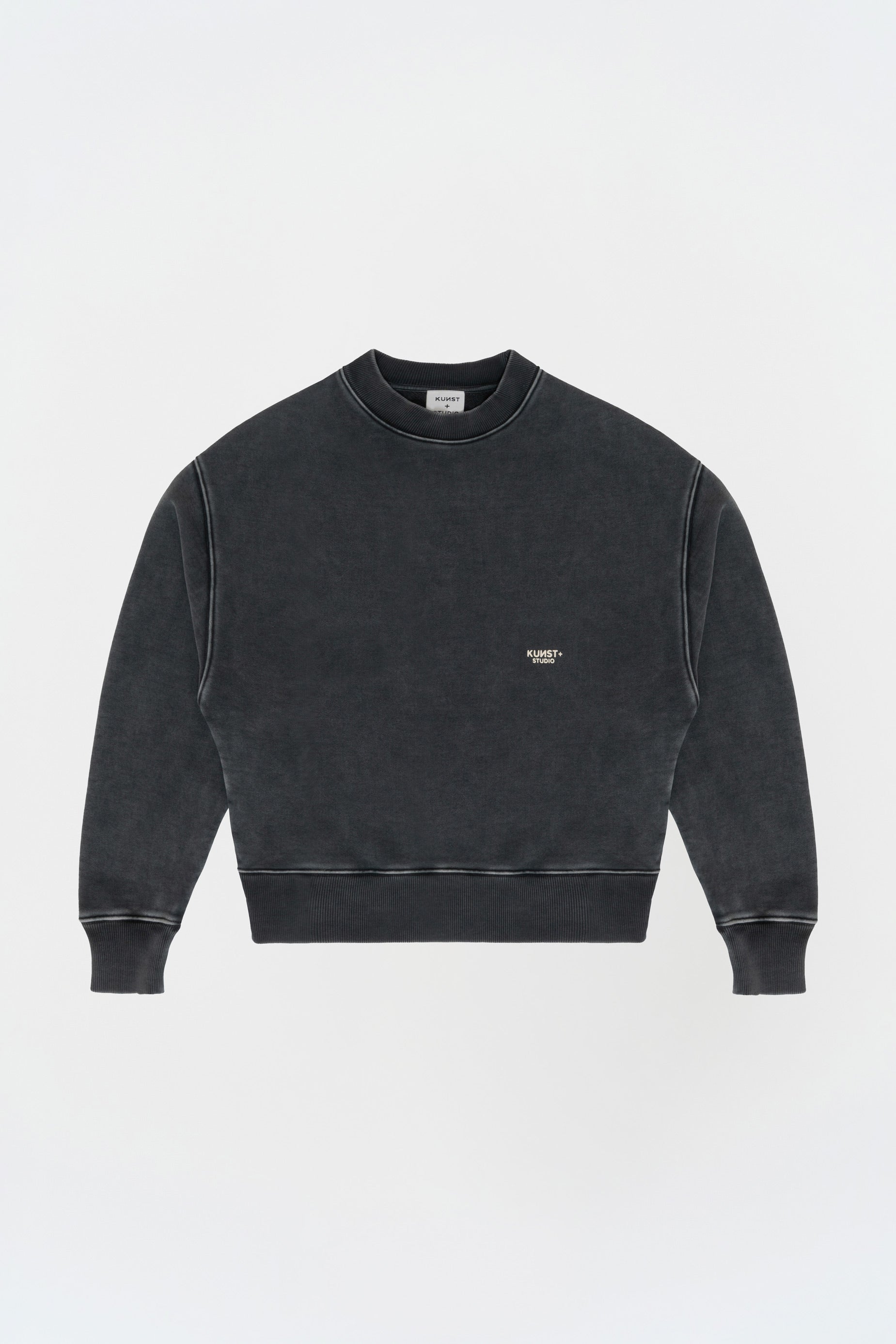 Yıkanmış Gri Oversize Sweatshirt