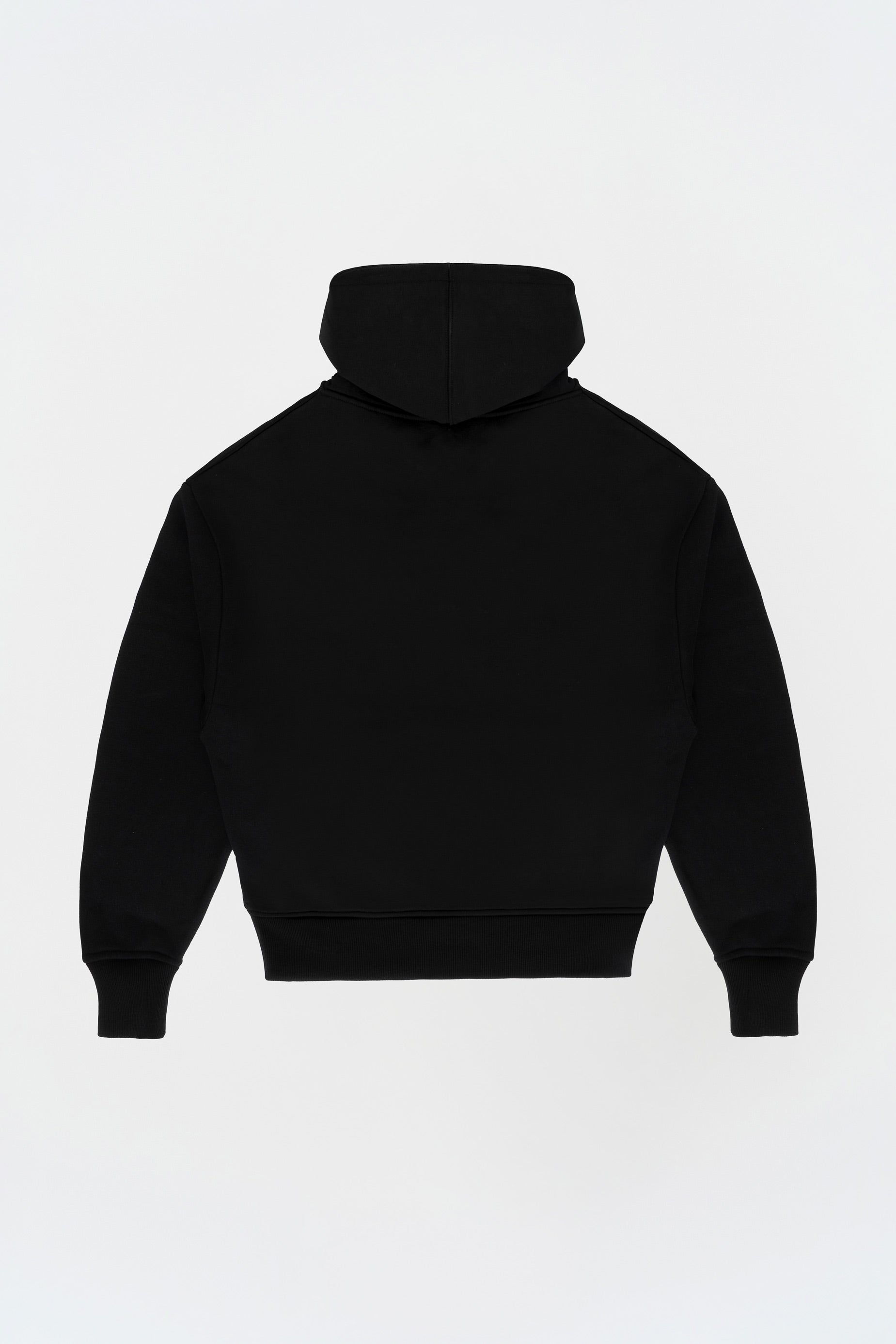 Siyah Oversize Fermuarlı Hoodie