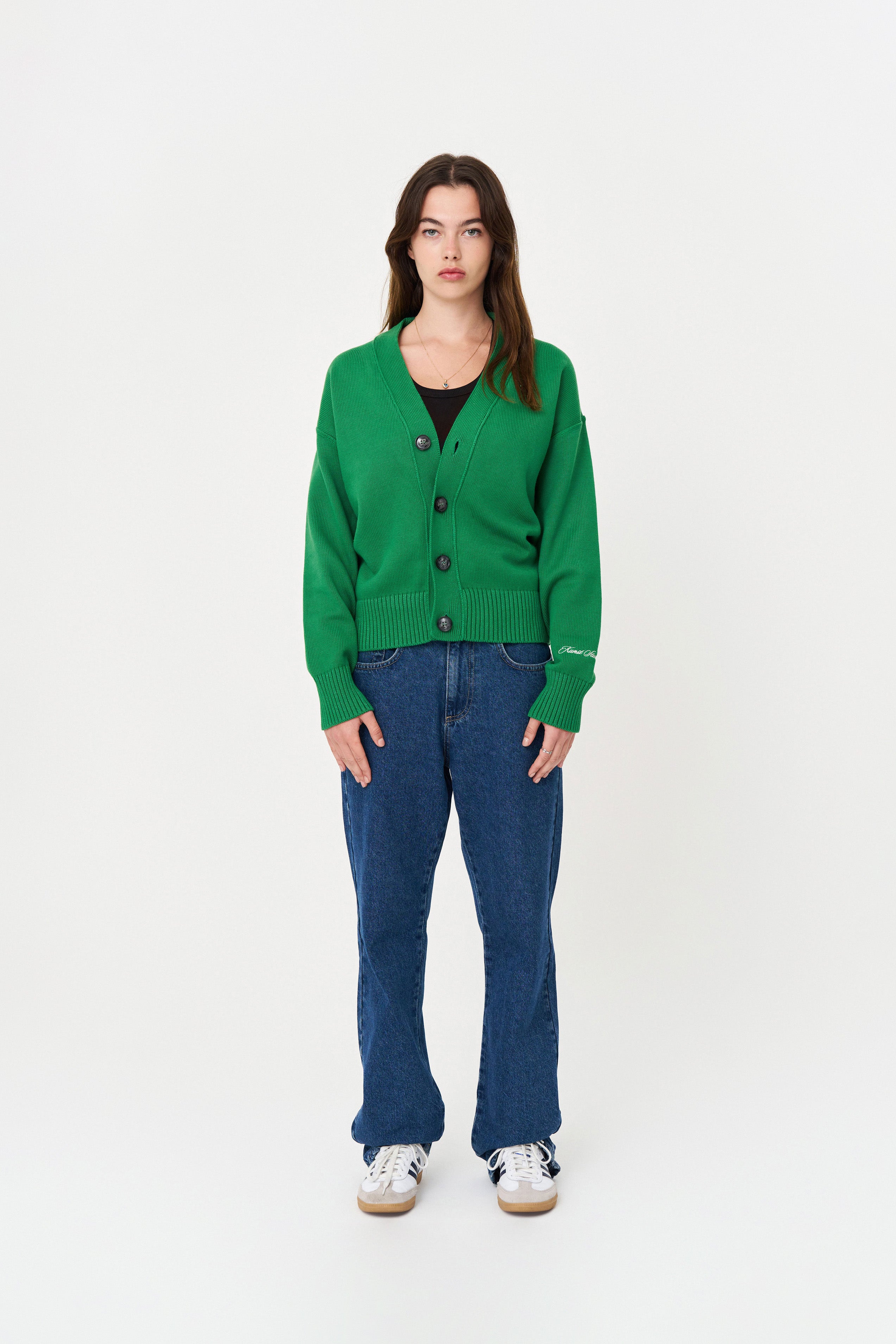 Nakışlı Yeşil Hırka