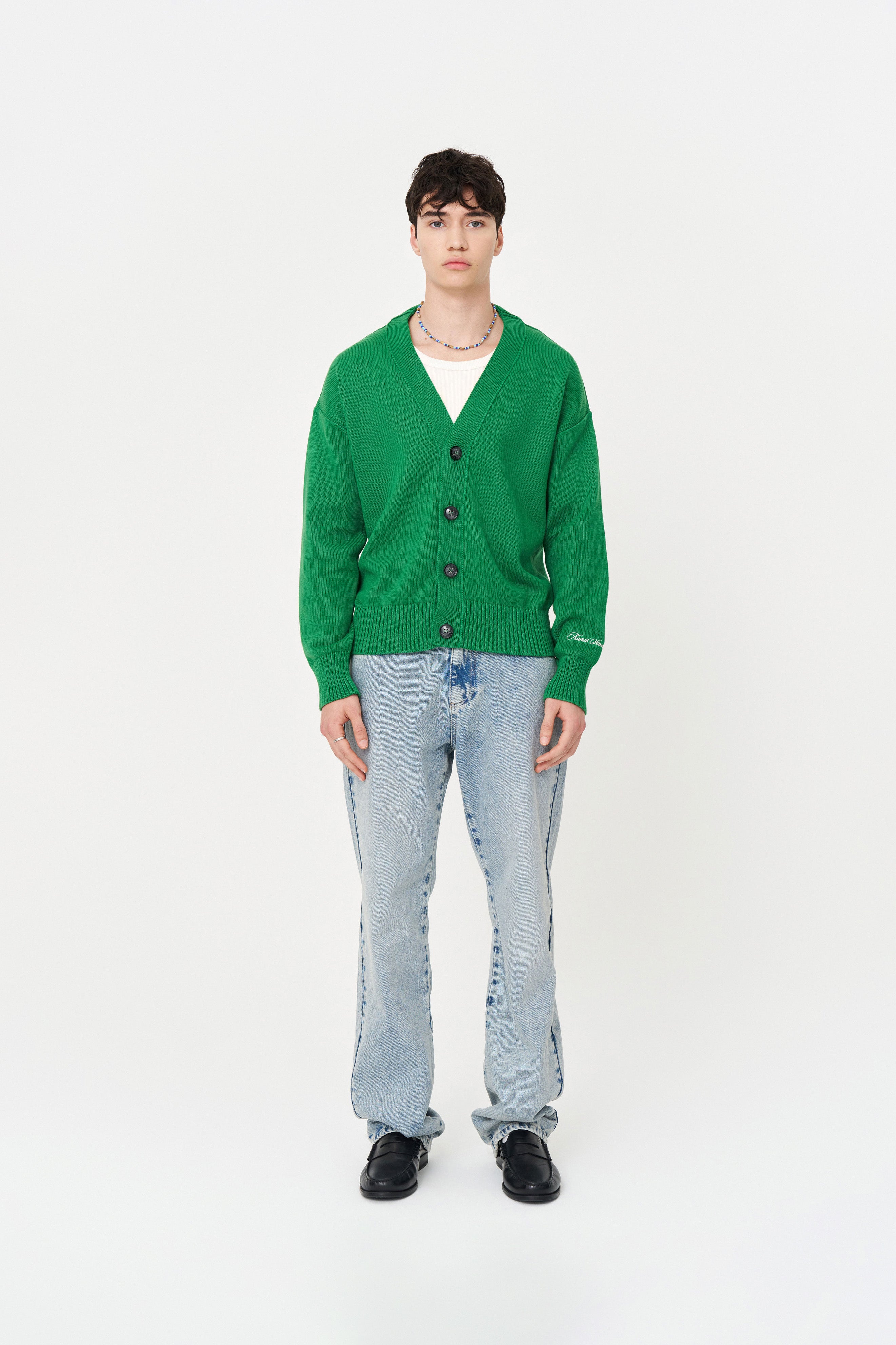 Nakışlı Yeşil Hırka