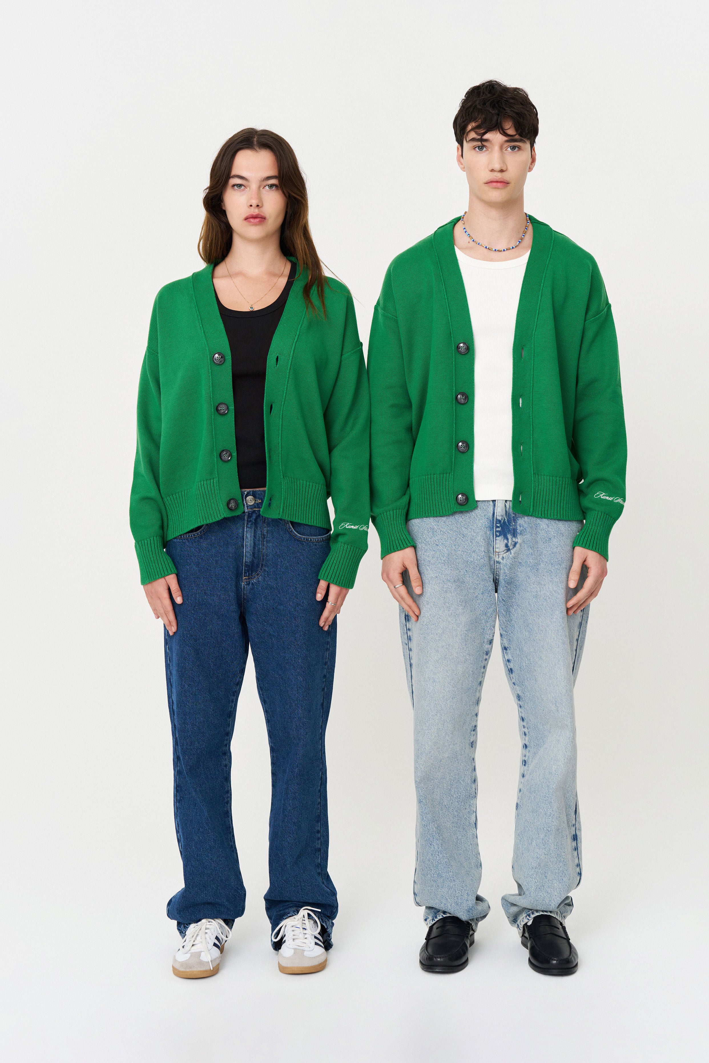 Nakışlı Yeşil Hırka