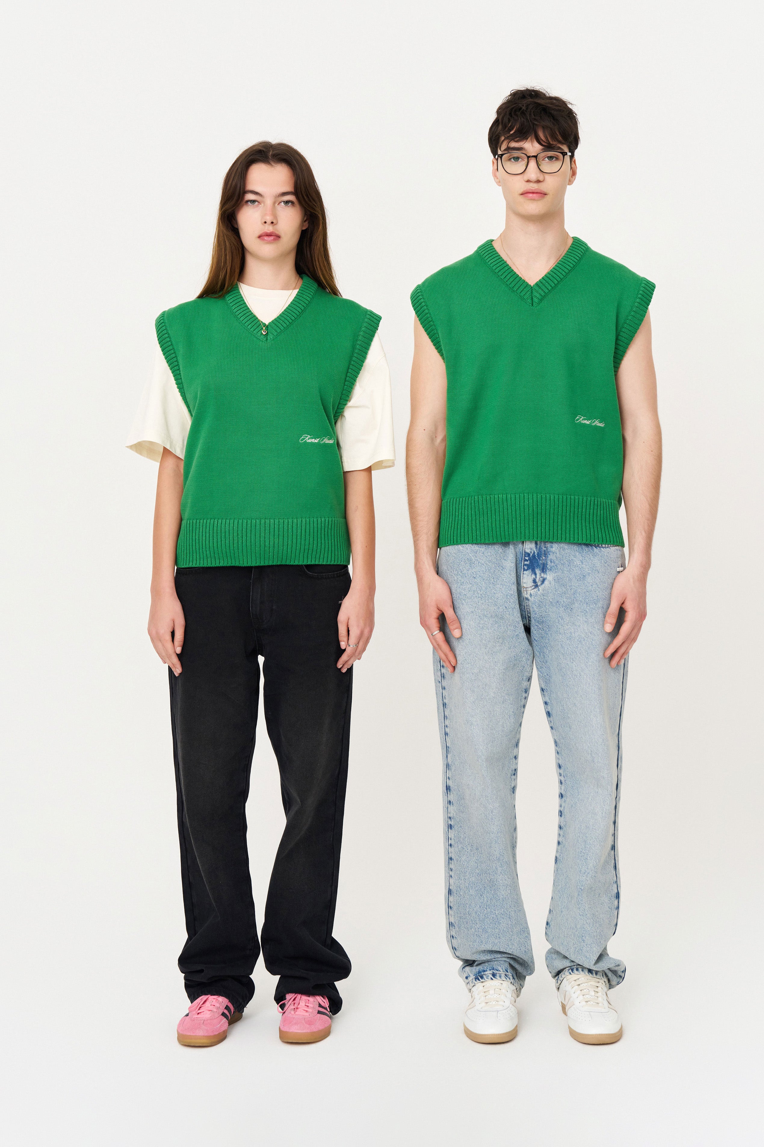 Nakışlı Yeşil Süveter