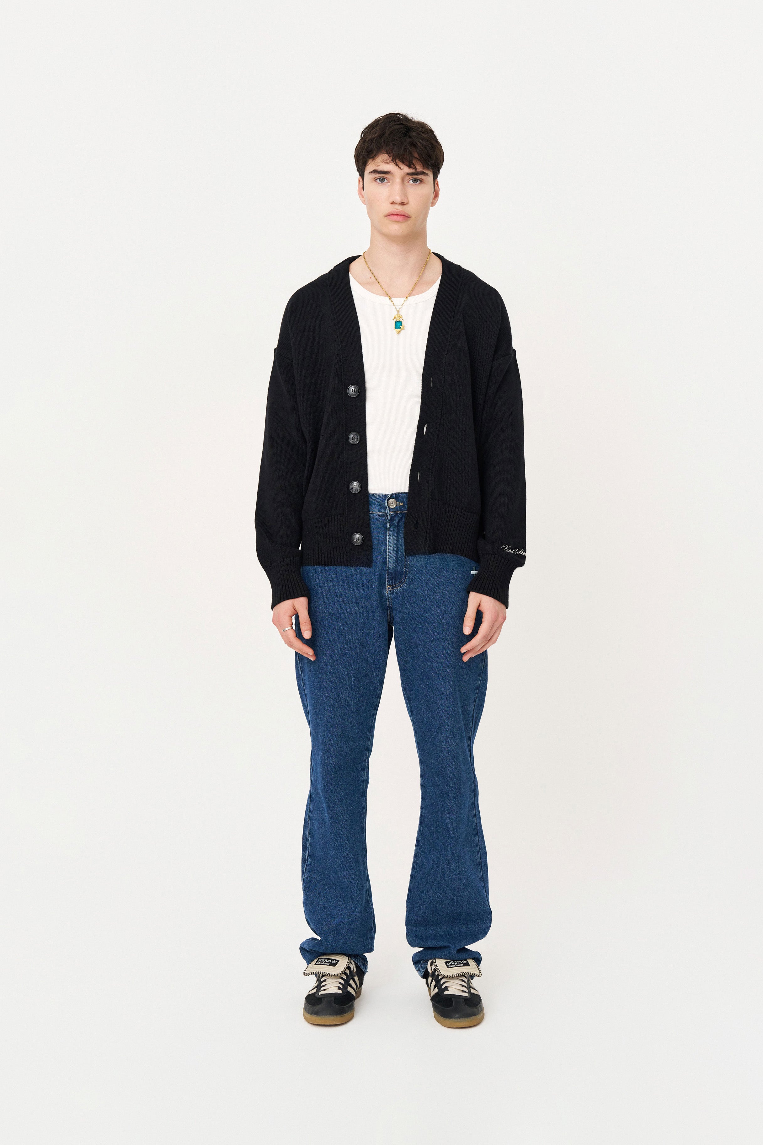 Nakışlı Siyah Hırka