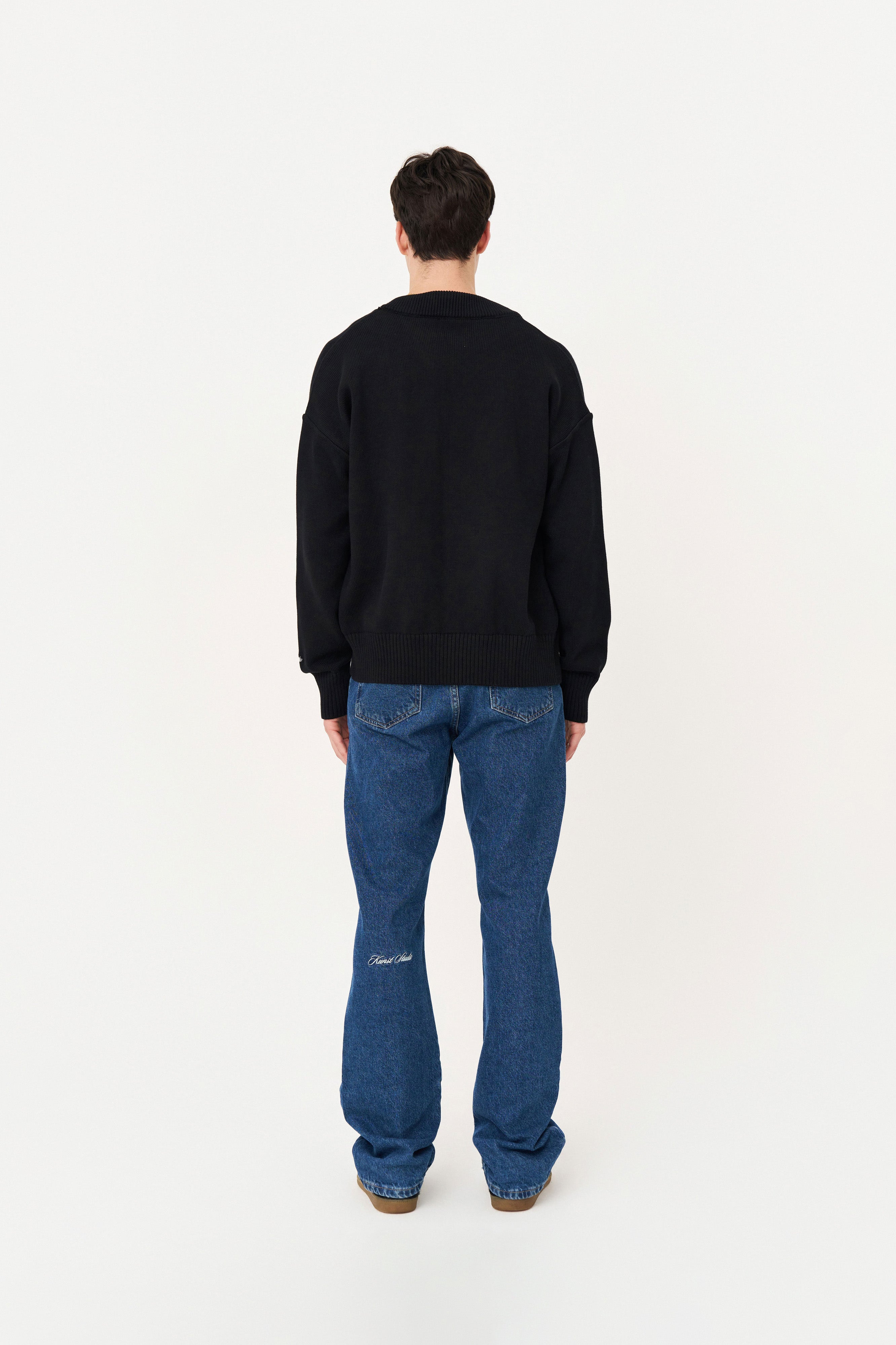 Nakışlı Siyah Hırka